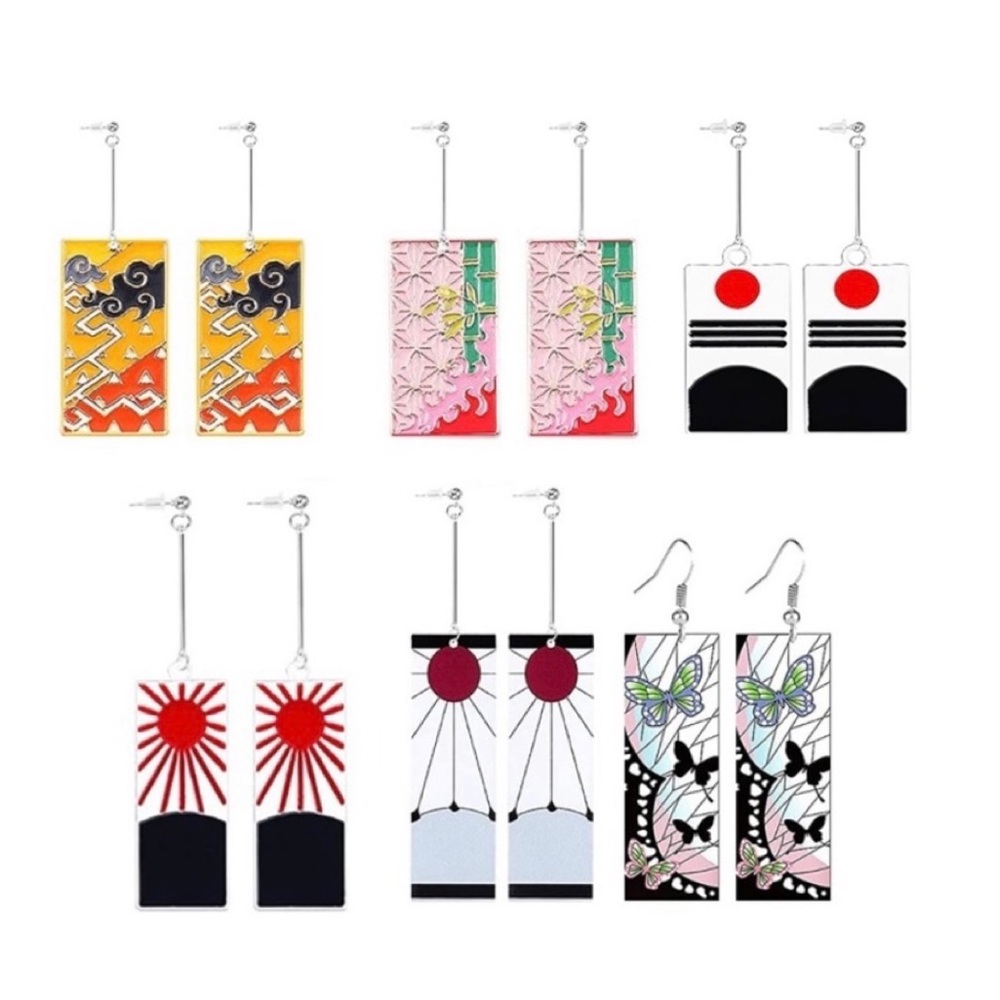 Demon Slayer Character Cosplay Earrings Set - 6 pairs